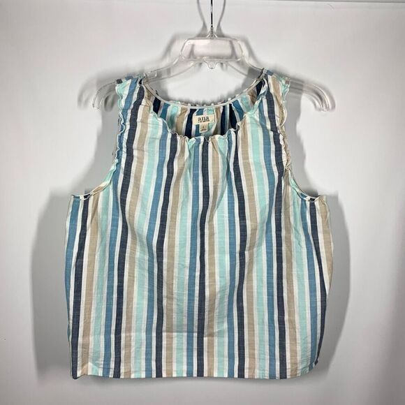Ana A New Approach Women's Striped Open Back Tank Top Multicolor Size Large - Picture 1 of 7